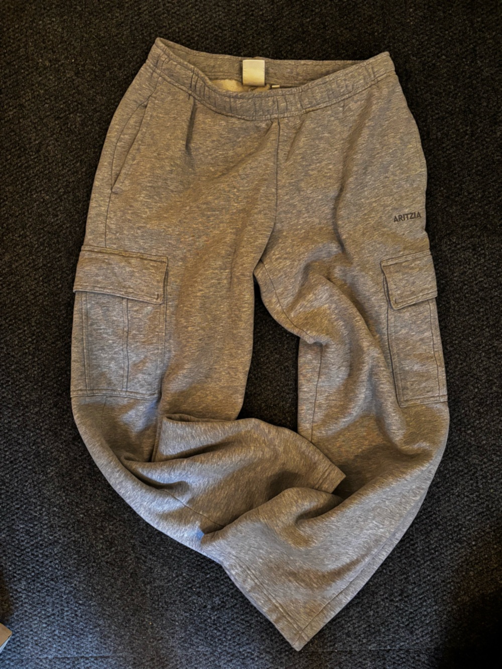 Aritzia Women’s Sweat fleece Mega Fit Cargo Sweatpants Heather Chrome